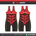 RED BLACK MUSCLE PACK  WRESTLING SINGLETS